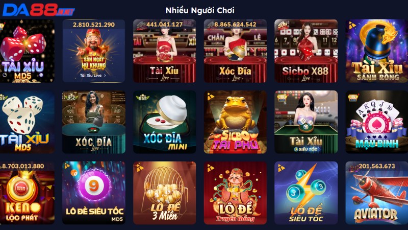 Điểm nổi bật thu hút thành viên đăng ký DA88