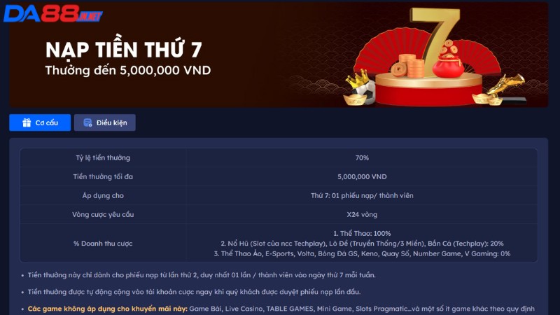 Tham gia khuyến mãi DA88 nên lưu ý điều gì?