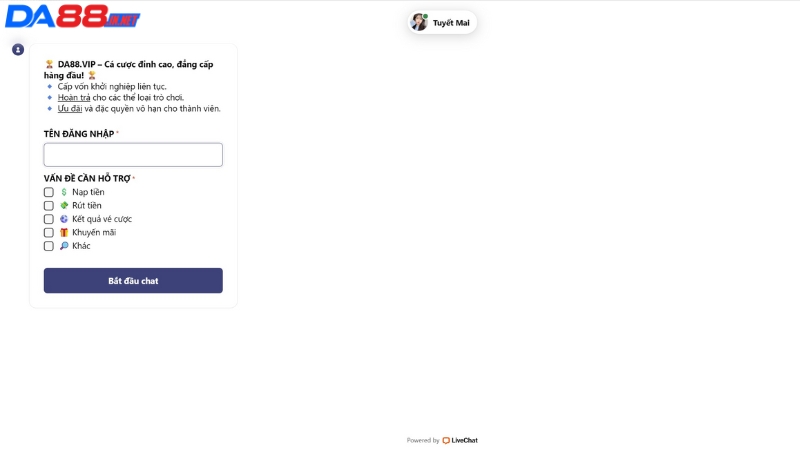 DA88.SO là link trang chủ chính thức mới nhất của nhà cái DA88